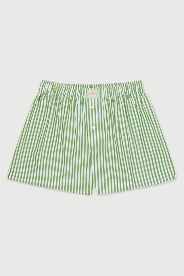 La Boxer Classica, Martini Stripe, light green, Italian Cotton Poplin, Comme Si